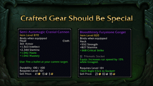 Legion Crafted Gear More Interesting