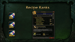 Recipe ranks and old crafting UI